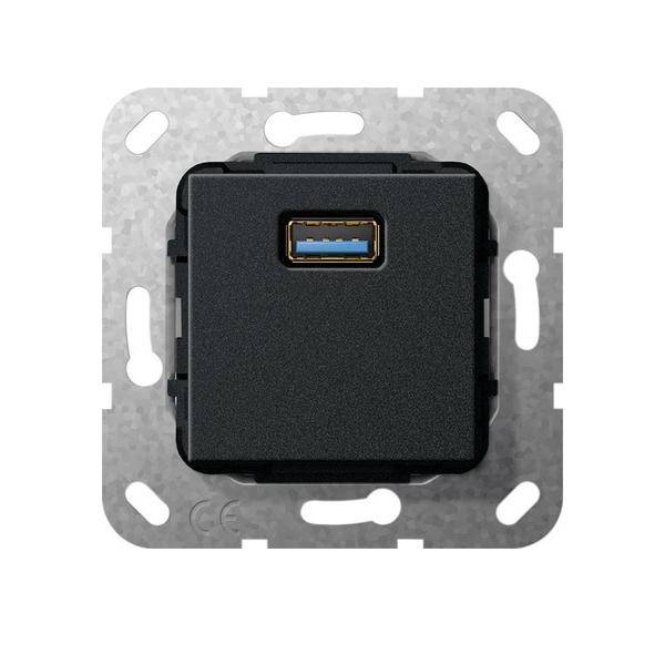 Gira UP Tragring USB A sw matt 568210