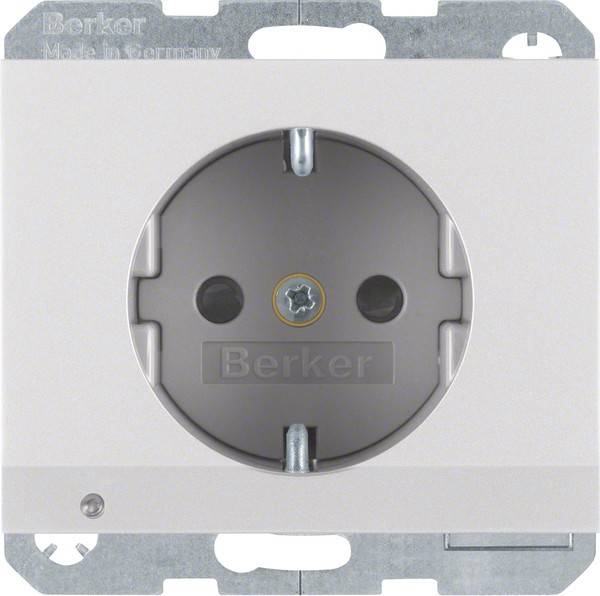 Berker SCHUKO-Steckdose alu 41097003