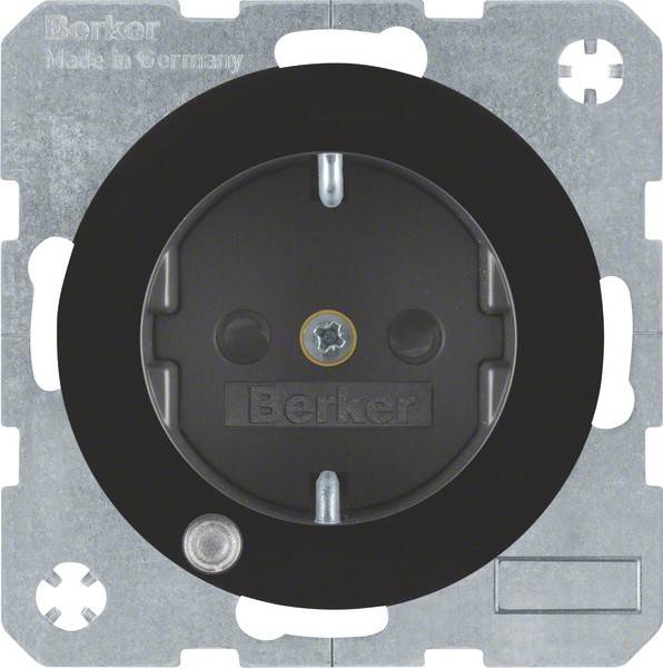 Berker SCHUKO-Steckdose sw/gl 41102045