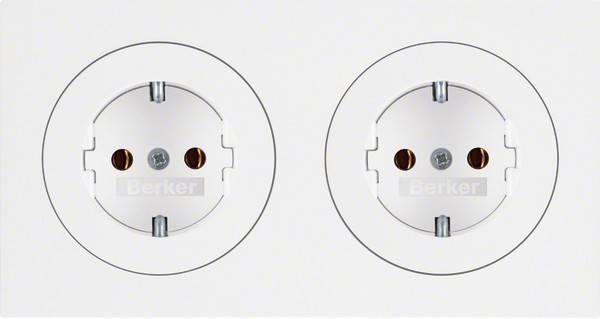 Berker Steckdosen-Kombi pows/gl 47202089