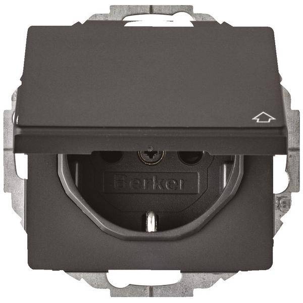 Berker SCHUKO-Steckdose anth/sa 47446086