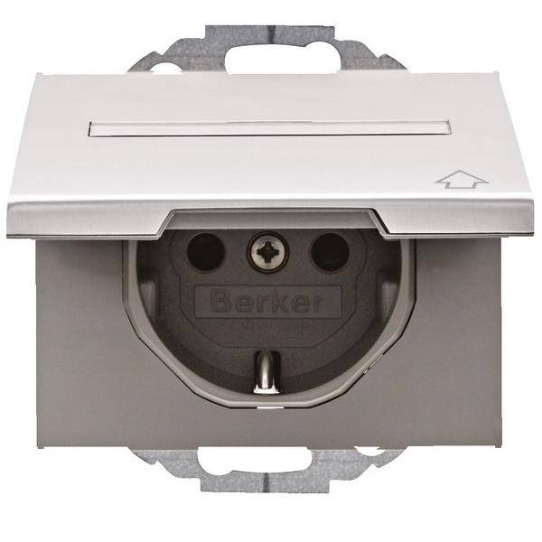 Berker SCHUKO-Steckdose alu 47487103