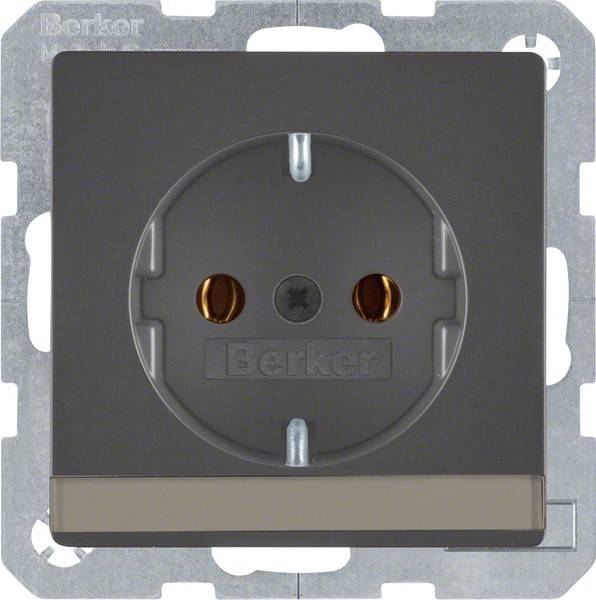 Berker SCHUKO-Steckdose anth/sa 47506086