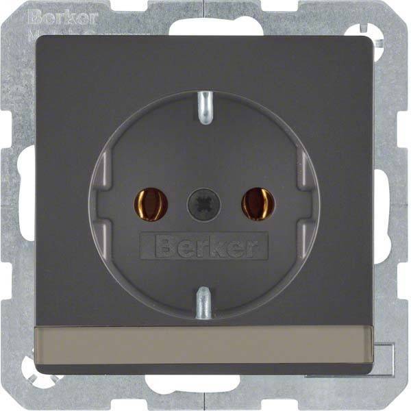 Berker SCHUKO-Steckdose anth/sa 47506086