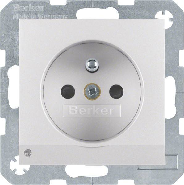 Berker Steckdose alu/matt 6765101404