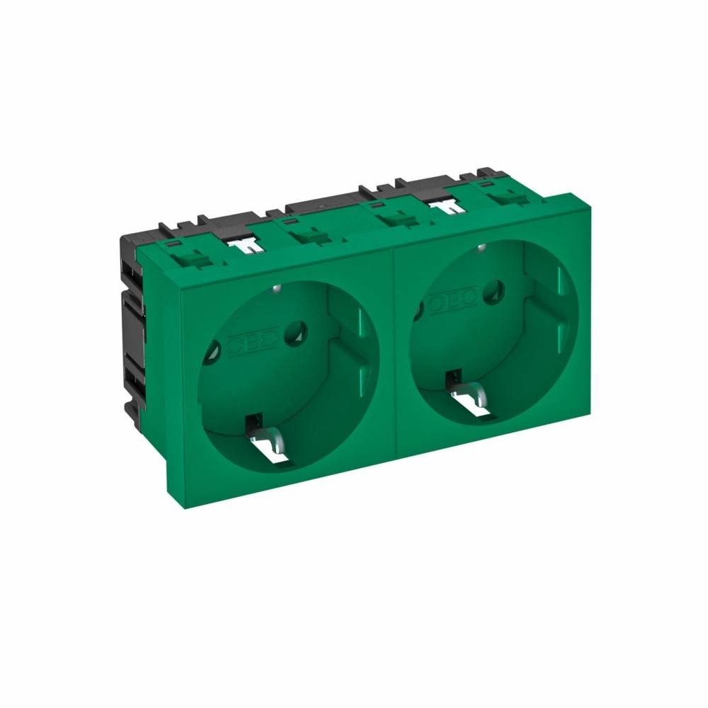 OBO Bettermann Steckdose 0 Grad, 2-fach STD-D0 MZGN2