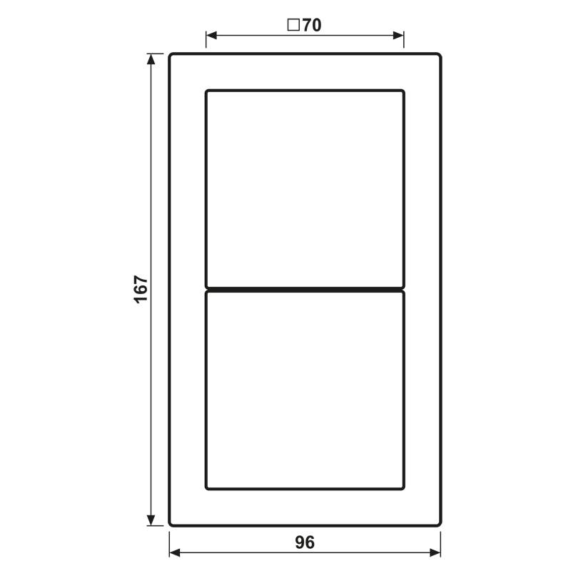 Jung Rahmen 2fach Mess/clas MED 2982 C