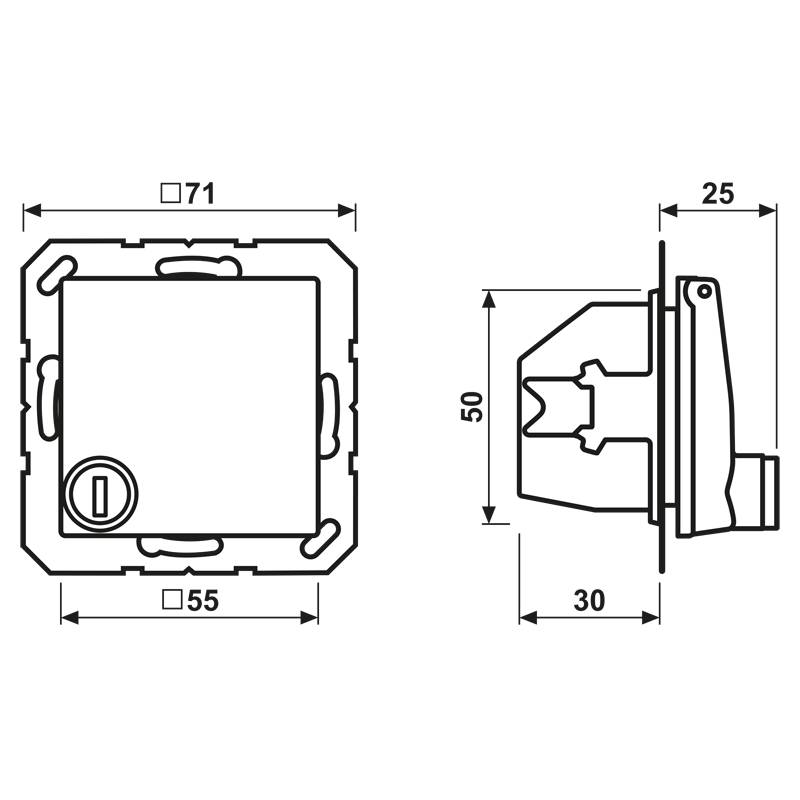 Jung SCHUKO-Steckdose 16A 250V AS 1520 BFKLSL GN