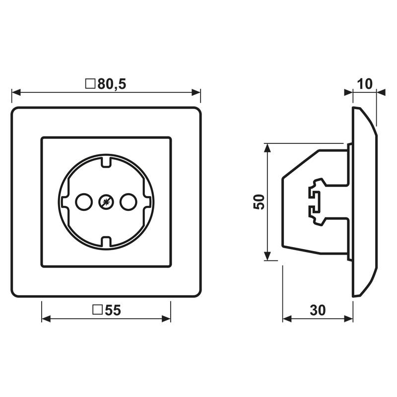 Jung SCHUKO-Steckdose 16A 250V AS 1520 NKI