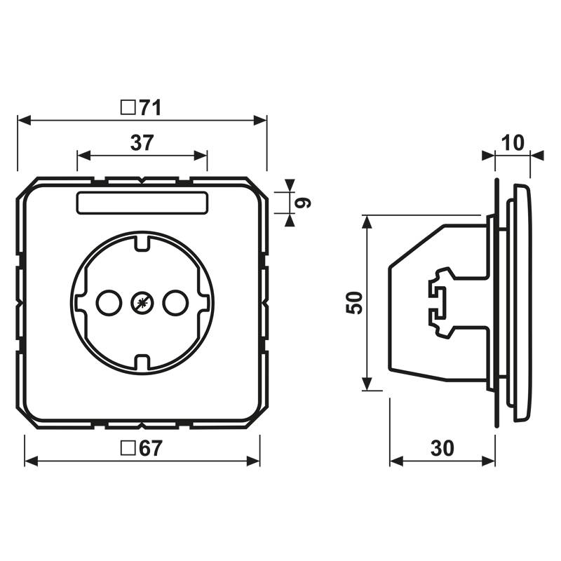 Jung SCHUKO-Steckdose 16A 250V CD 1520 BFKINA BR