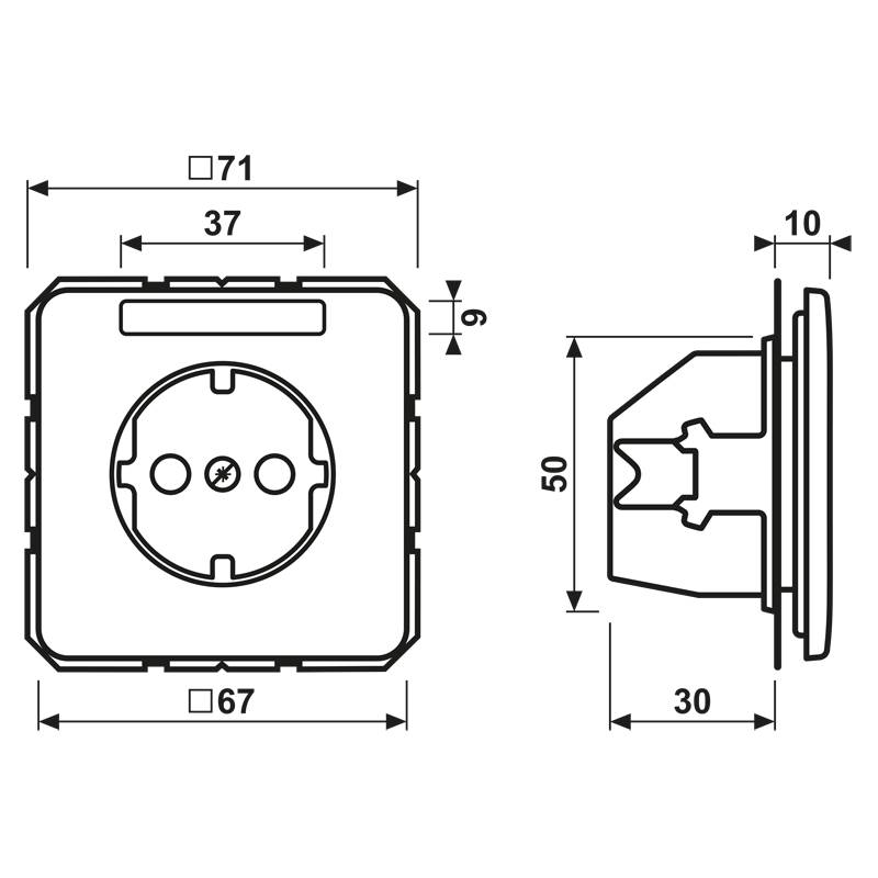 Jung SCHUKO-Steckdose 16A 250V CD 1520 BFNA LG