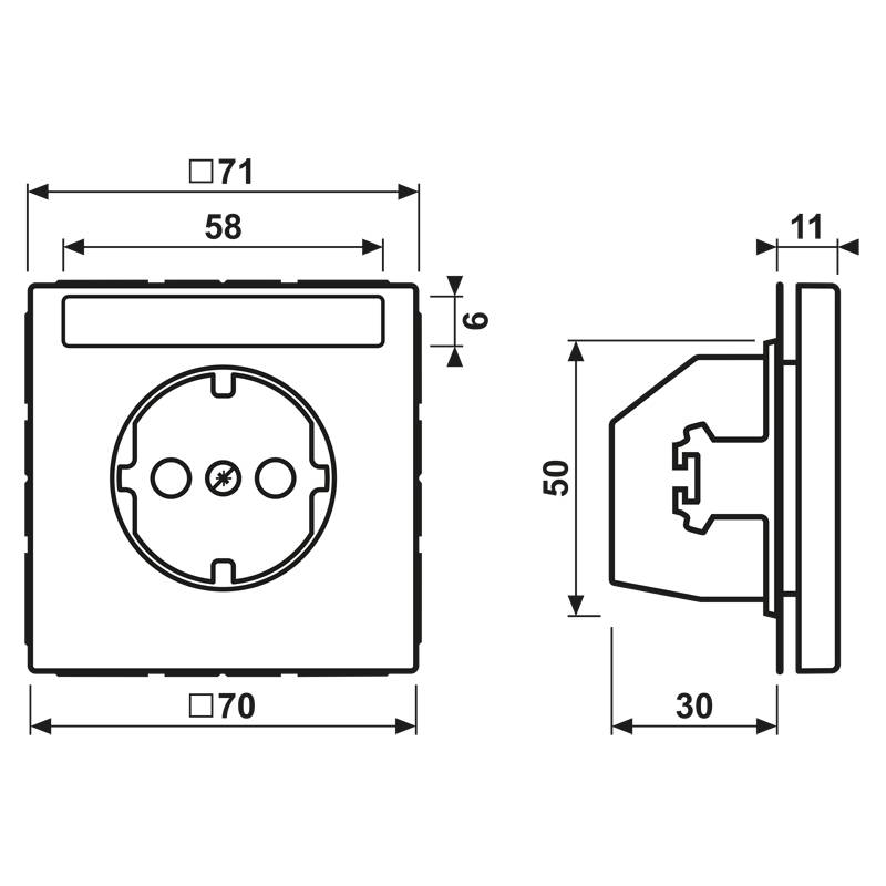 Jung SCHUKO-Steckdose 16A 250V LS 1520 NNA LG