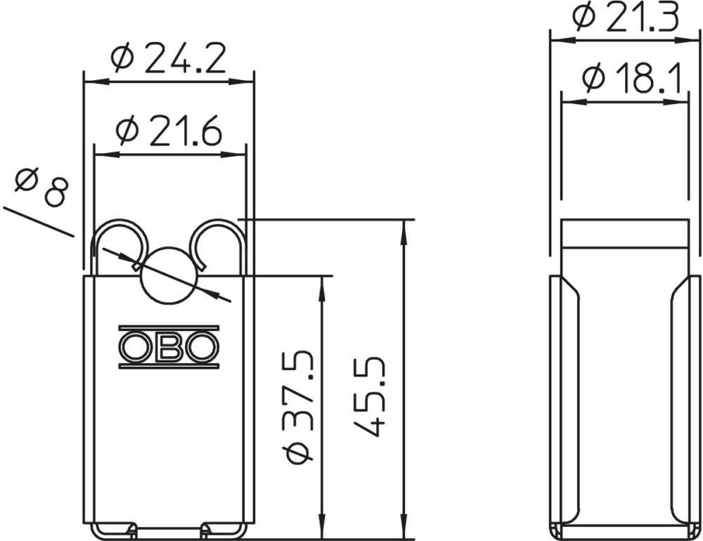 OBO Bettermann Leitungshalter 177 35 VA M6