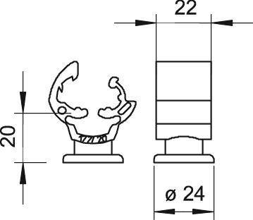 OBO Bettermann Leitungshalter 177 20 M8