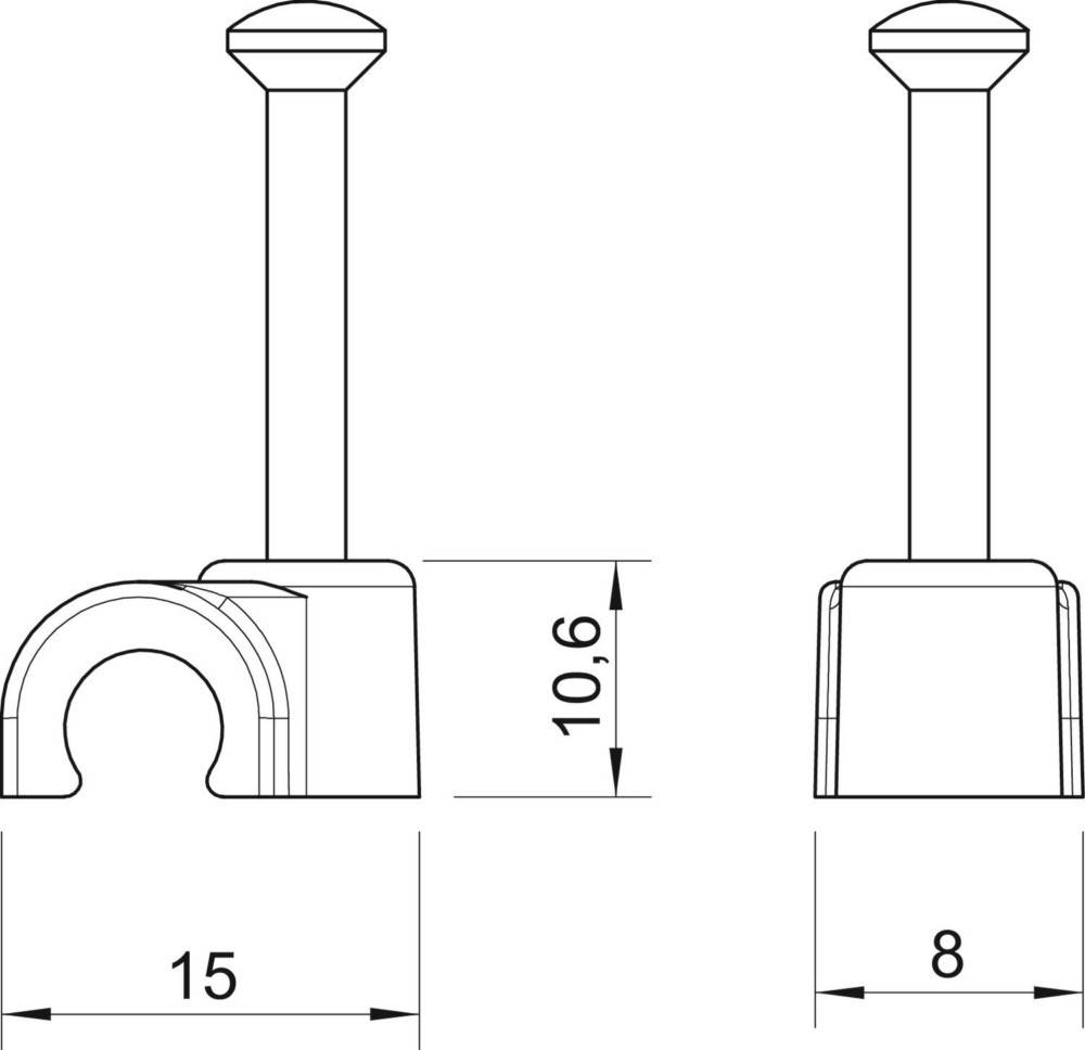 OBO Bettermann ISO-Nagel-Clip 2008 25 SW