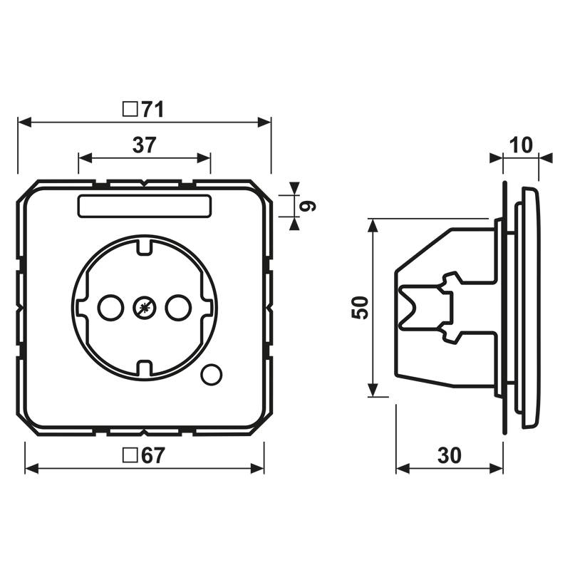 Jung SCHUKO-Steckdose 16 A 250V CD 1520 BFNAKO