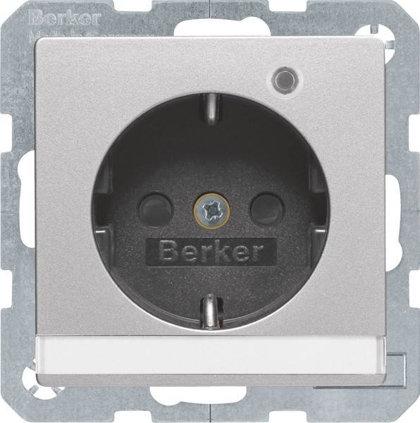 Berker SCHUKO-Steckdose alu samt 41106084