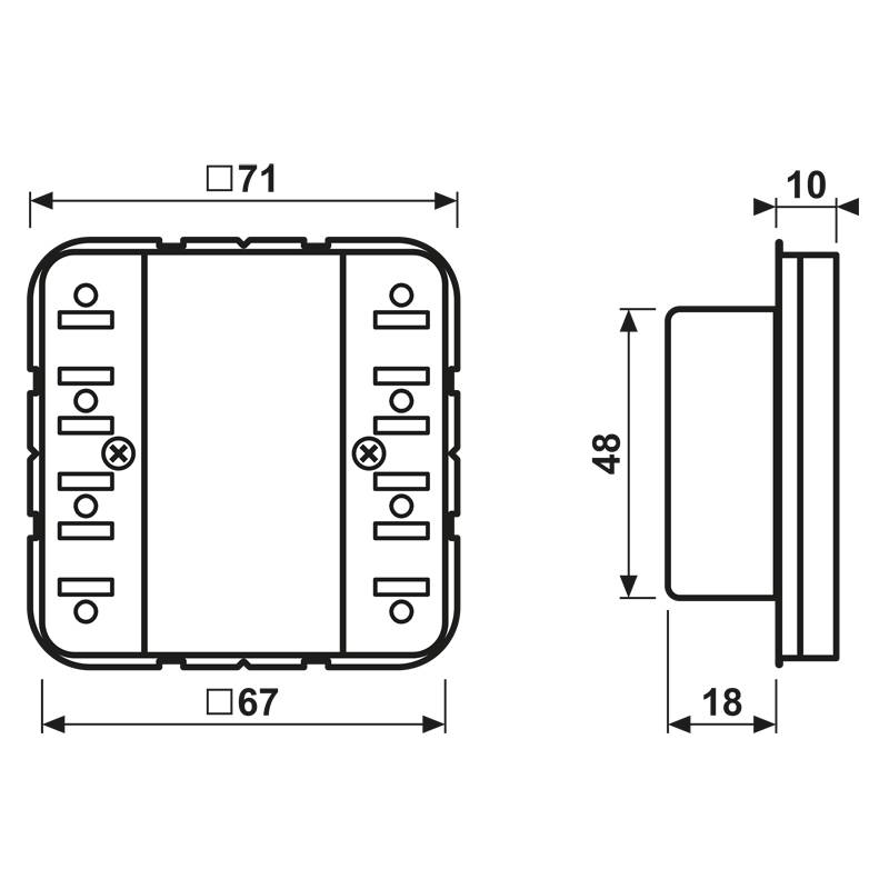 Jung KNX-Funk-Wandsender-Modul CD 5072 RF TSM