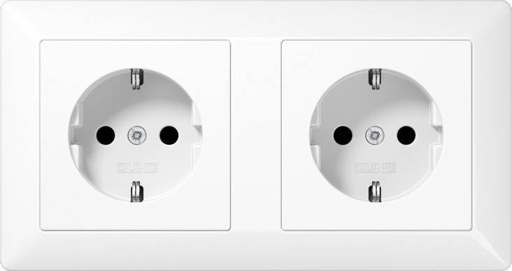 5 Stk. Jung Kanal-SCHUKO-Steckdose AS 1522 WW