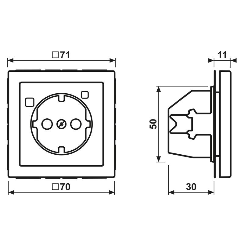 Jung FI-SCHUKO-Steckdose LS 5520.30