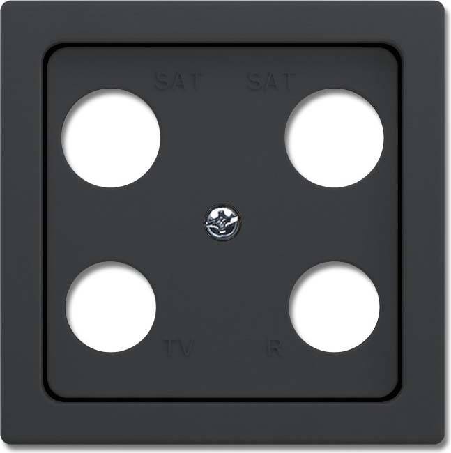 10 Stk. Busch-Jaeger Zentralscheibe anthrazit 1743-04-81