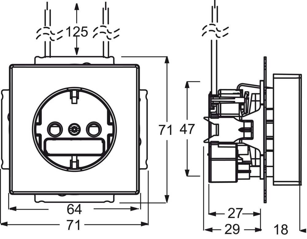 Busch-Jaeger SCHUKO(R) Steckdosen-Eins. 20 EUCBL-866