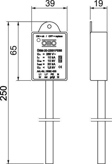 OBO Bettermann Überspannungsschutzmodul ÜSM-20-230I1PE65