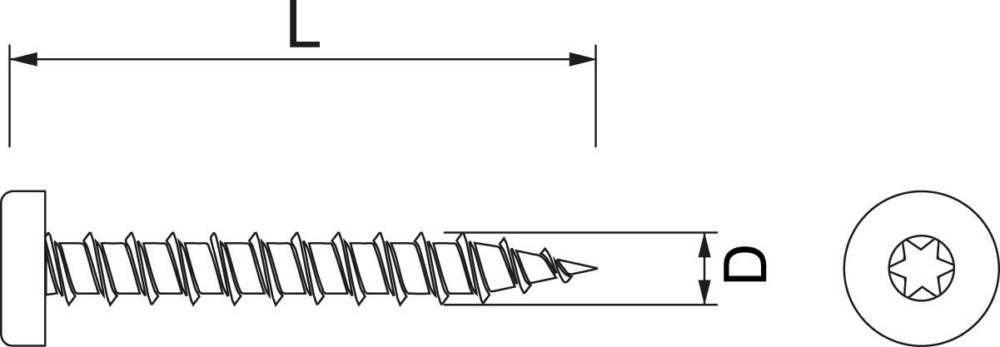 OBO Bettermann Spanplattenschraube OTSP 4,0x25 A4