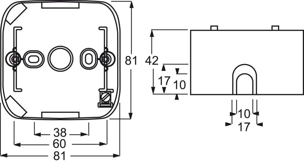 Busch-Jaeger Aufputz-Gehäuse 1701-217-101