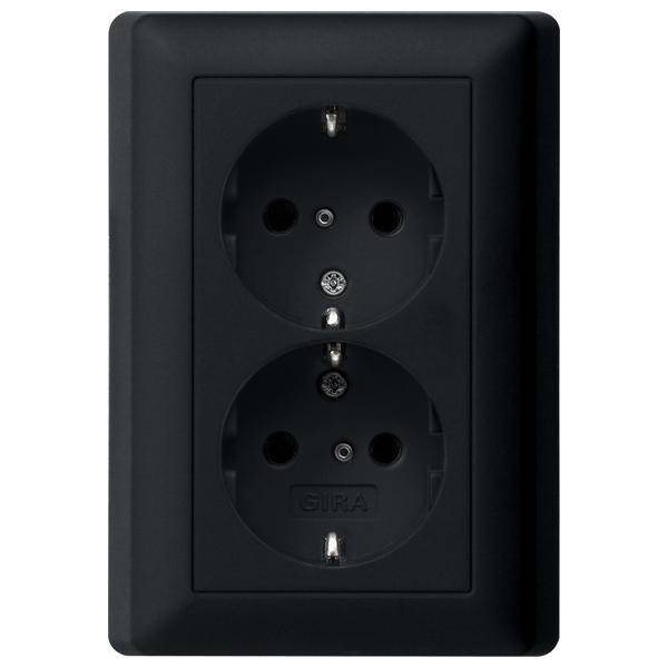 Gira Schuko-Steckdose 2f. sw 0783005