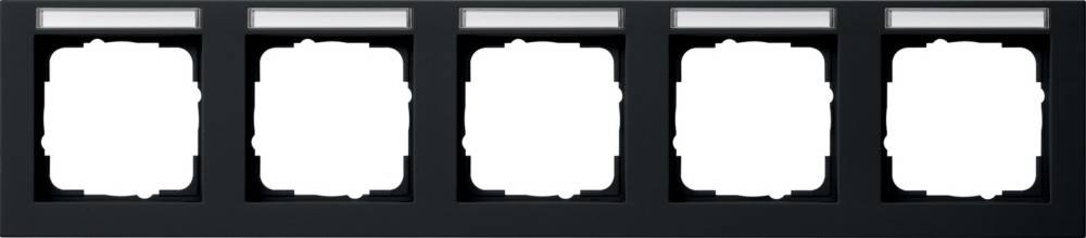 Gira Abdeckrahmen 5f. sw 109509