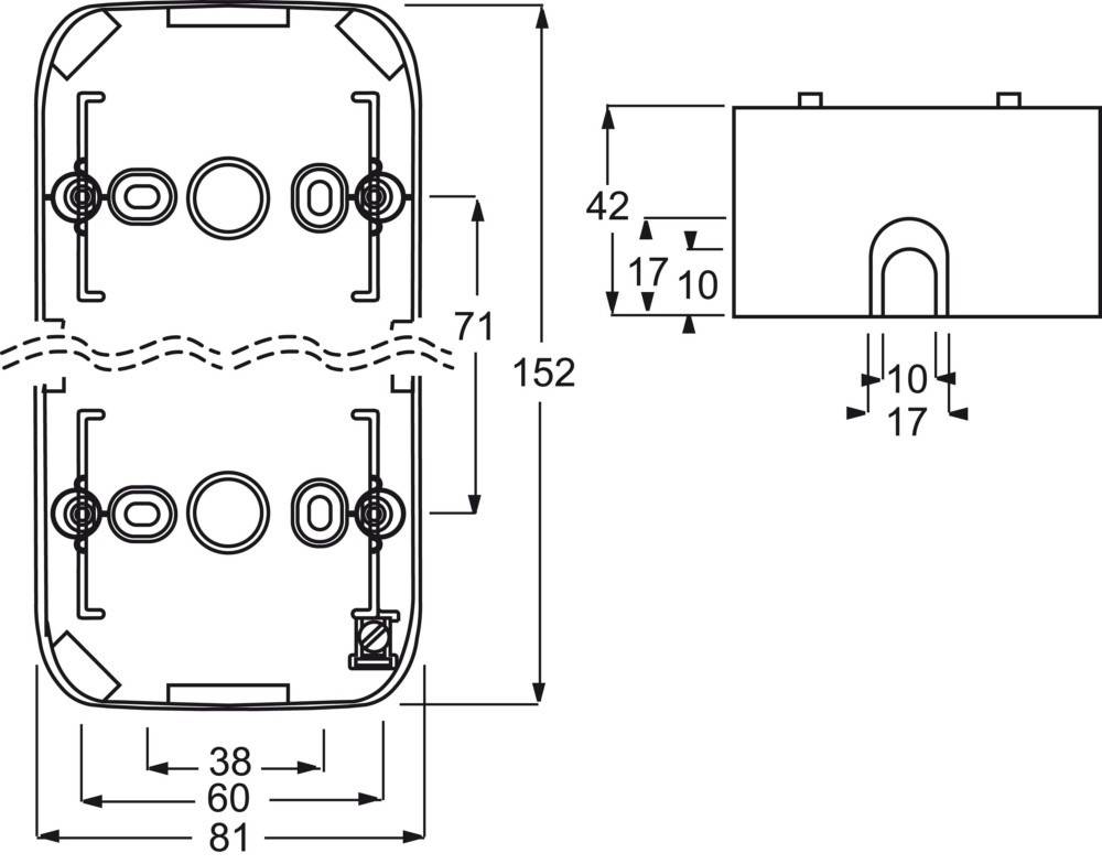 Busch-Jaeger Aufputz-Gehäuse 1702-217-101