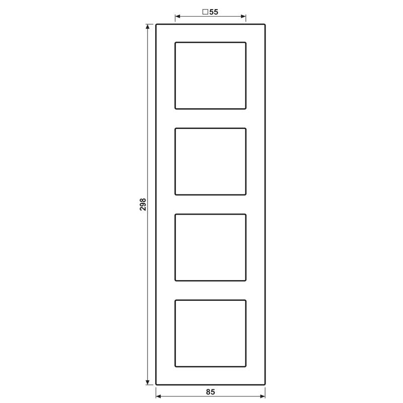 Jung Rahmen A 550 A 5584 BF WWM