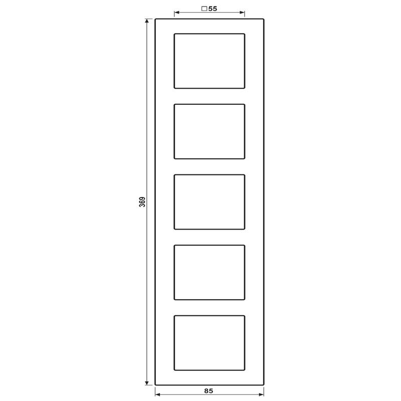 Jung Rahmen 5-fach A 5585 BF AL