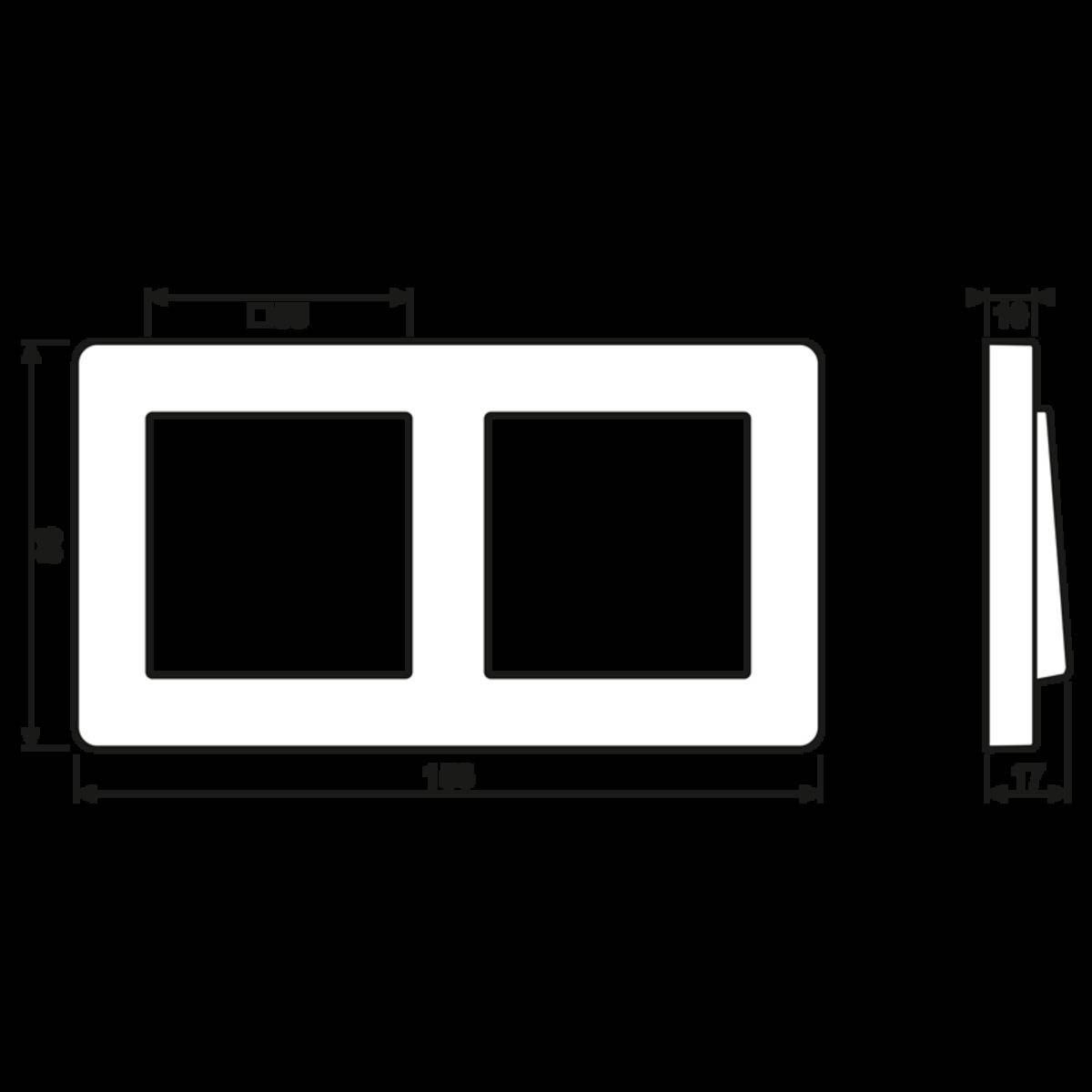 Jung Rahmen 2-fach AF 582 BF SWM