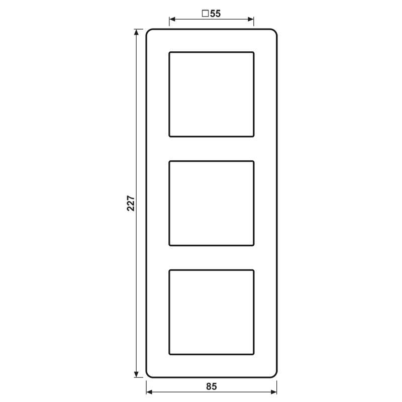 Jung Rahmen 3-fach AF 583 BF SW