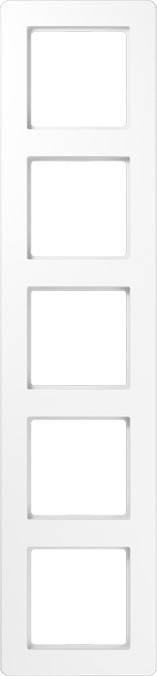 Lichtschalterabdeckung mit einer rechteckigen Öffnung für einen Schalter. Die Abdeckung ist schlicht weiß und hat abgeschrägte Kanten.