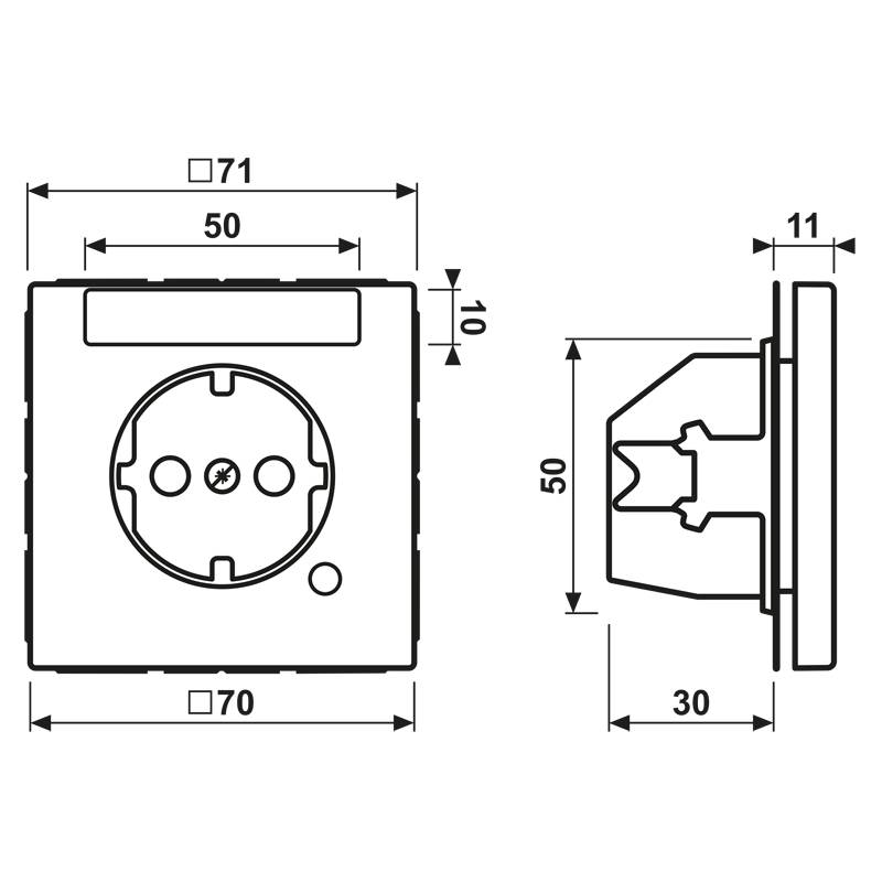 Jung SCHUKO-Steckdose 16A 250V LS 1520 INA KO RT