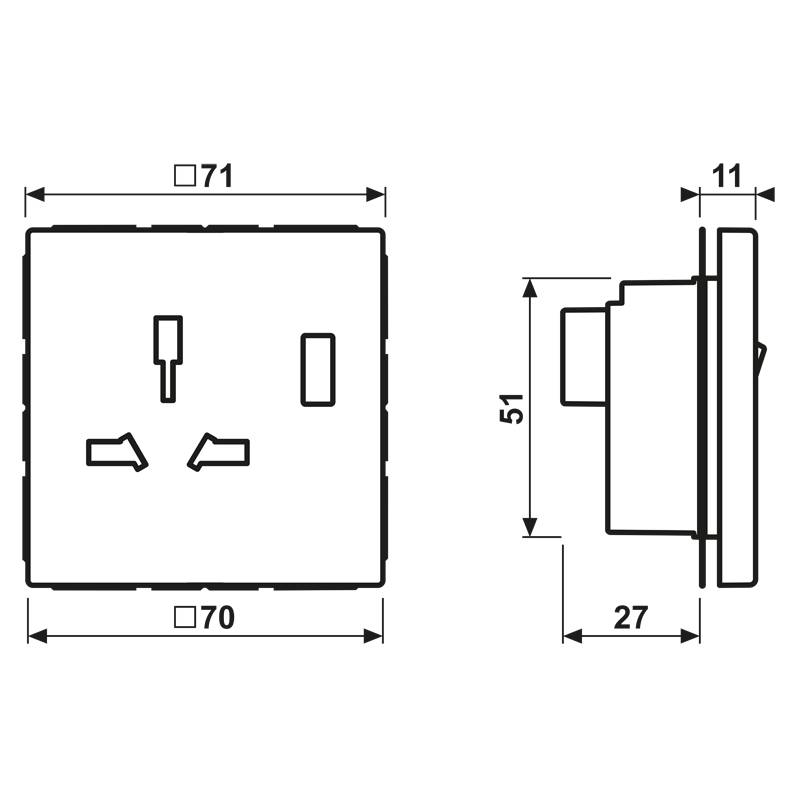 Jung Steckdose LS 4171 GI SW WW