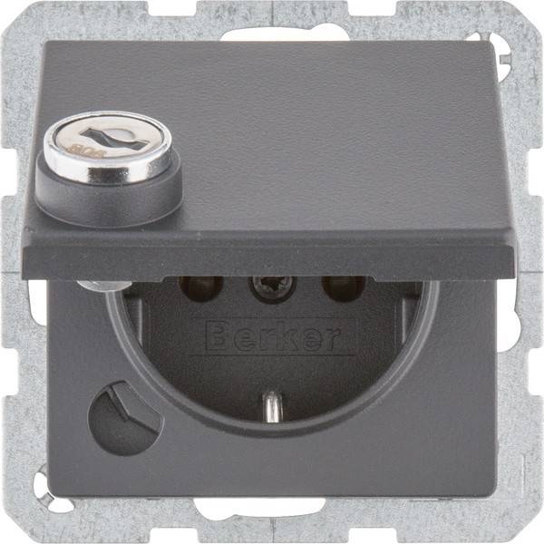 10 Stk. Berker SCHUKO-Steckdose anth/mt 47636086