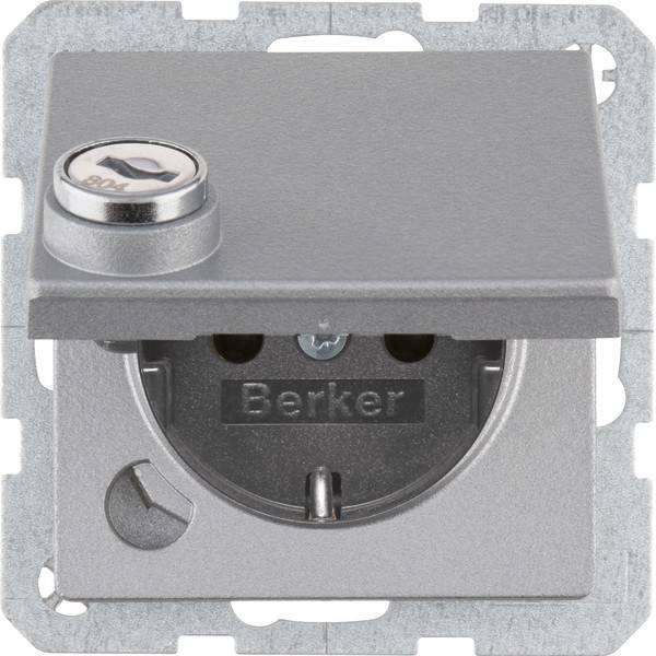 10 Stk. Berker SCHUKO-Steckdose alu/mt 47636084