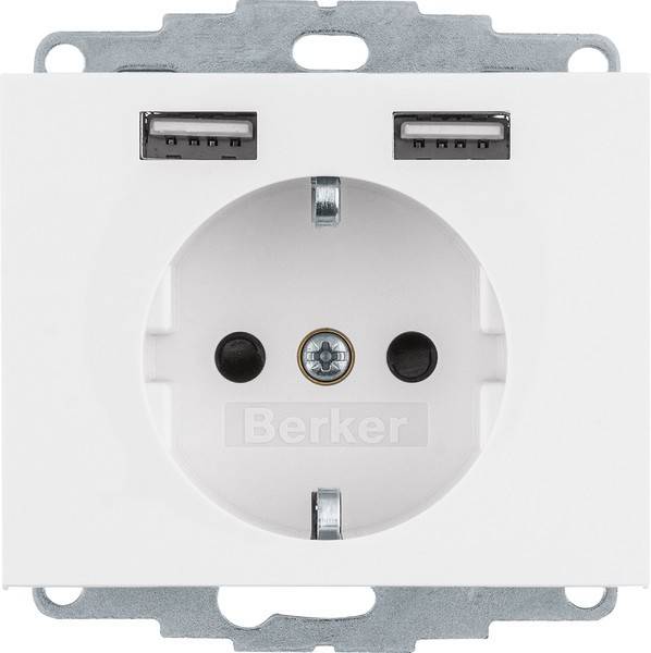 Berker Steckdose SCHUKO/USB 48037009