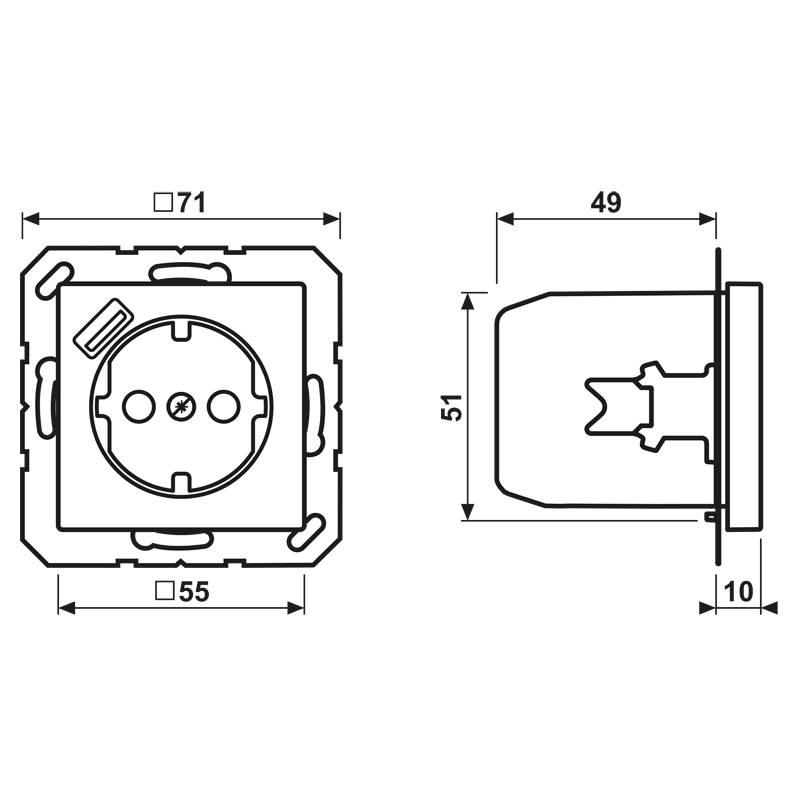 Jung SCHUKO Steckdose A 1520-18 A AL