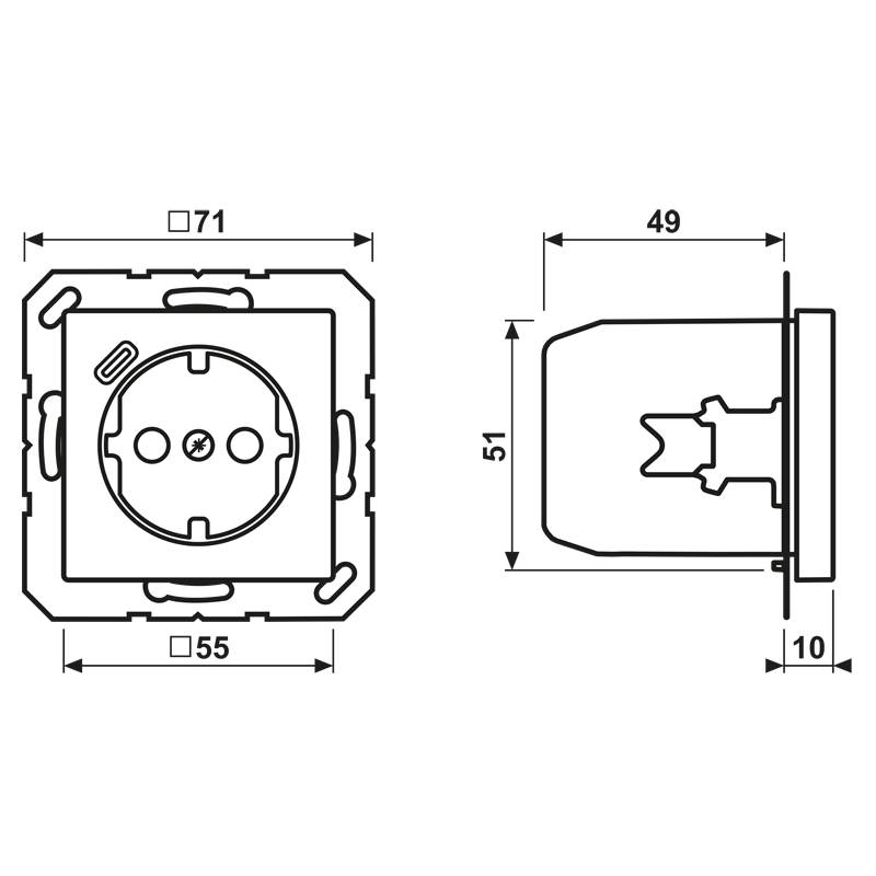 Jung SCHUKO Steckdose A 1520-18 C