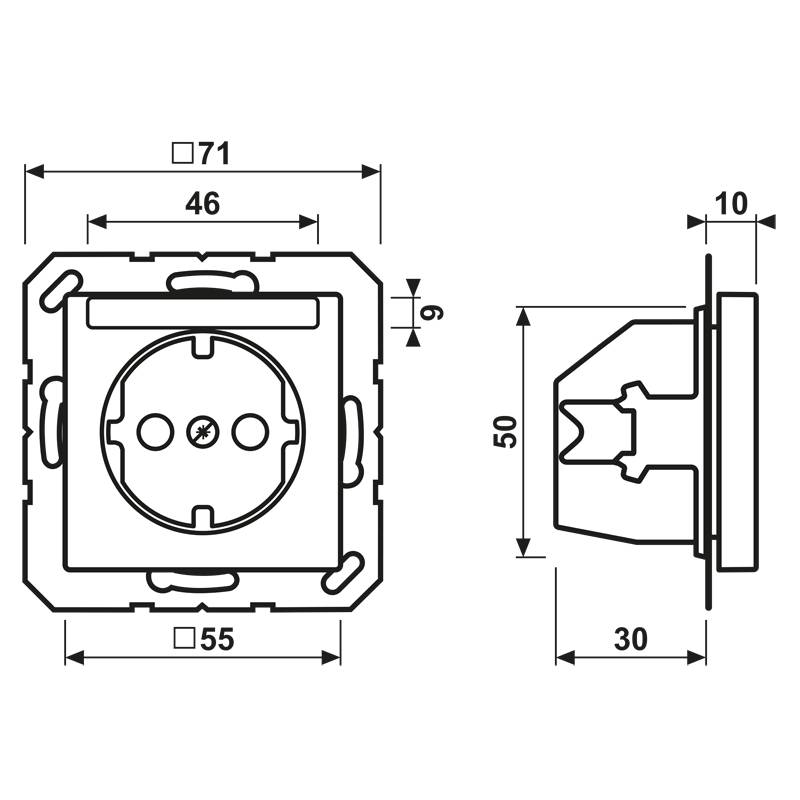 Jung SCHUKO-Steckdose 16A 250V A 1520 BFKINA O