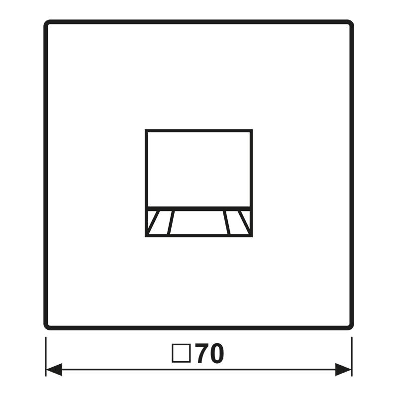 Jung Abdeckung 1-fach LS 1969-1 WE SW
