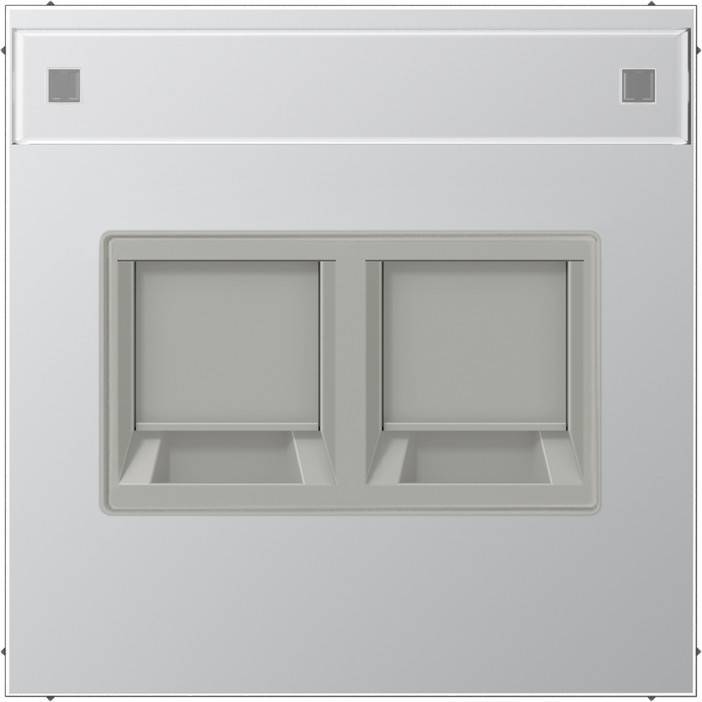 Jung Abdeckung 2-fach AL 1969-2 NA WE