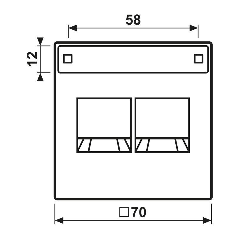 Jung Abdeckung 2-fach ME 1969-25 NA WE AT