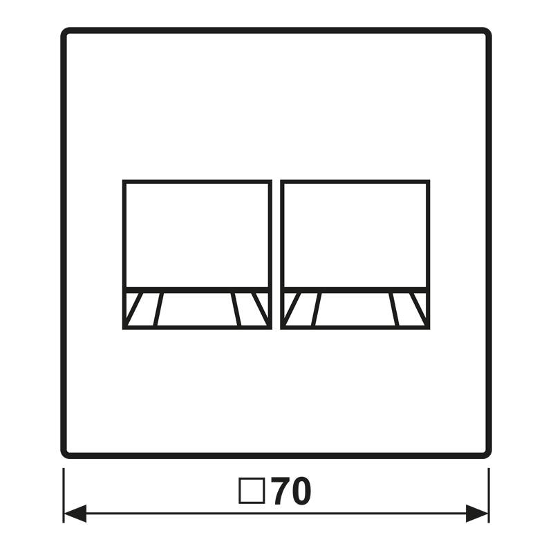 10 Stk. Jung Abdeckung 2-fach LS 1969-25 WE SW