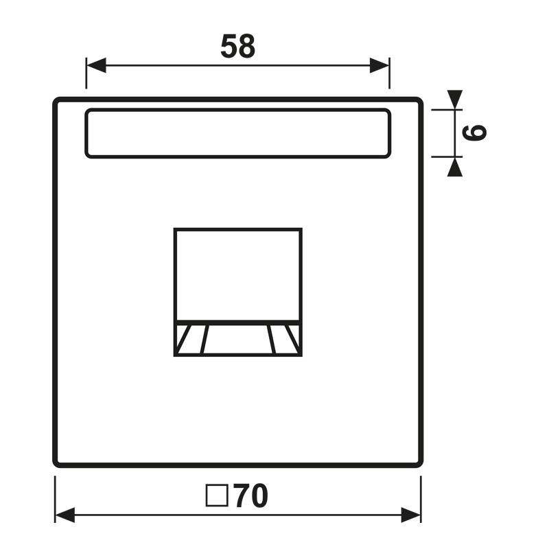 Jung Abdeckung 1-fach LS 1969-1 NA WE